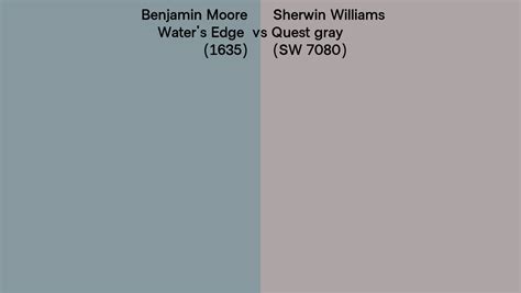 Benjamin Moore Water S Edge 1635 Vs Sherwin Williams Quest Gray SW