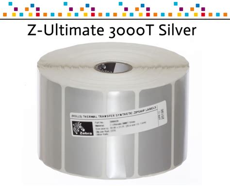 Labels Zebra Z Ultimate 3000T Silver Size 38 X 19 Cod 3006493