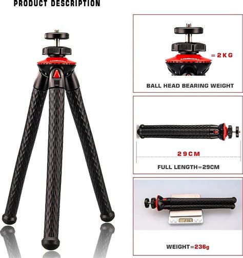 H5068 Lammcou Flexible Camera Tripod Vlogging Bendable Travel Octopus