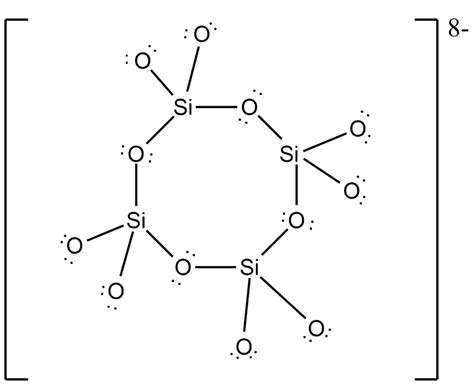 Draw A Lewis Structure For A The Cyclic Silicate Ion Ma Quizlet