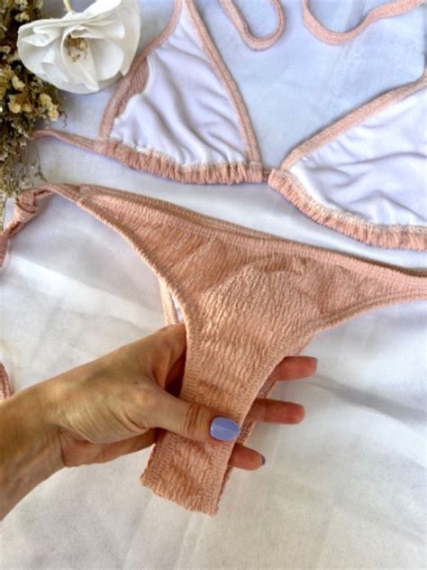 Bikini Texturada Rosa Viejo Pipitas Lingerie