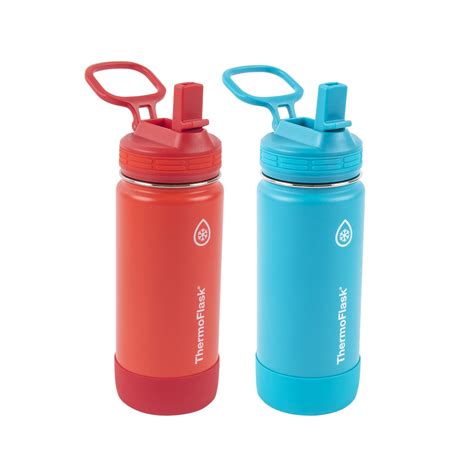 Thermoflask 16 Oz Double Wall Vacuum Insulated Stainless Steel 2 Pack