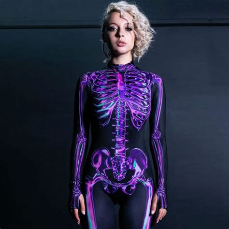 Purple Skeleton Costume, Glow in the Dark Costume, Halloween Costume ...