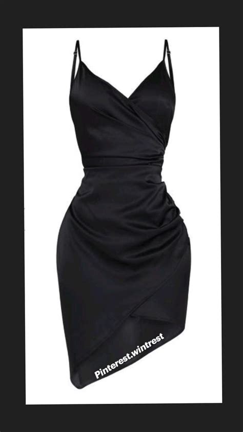 black satin dress, elegant black mini dress | Clothes, Classy outfits ...