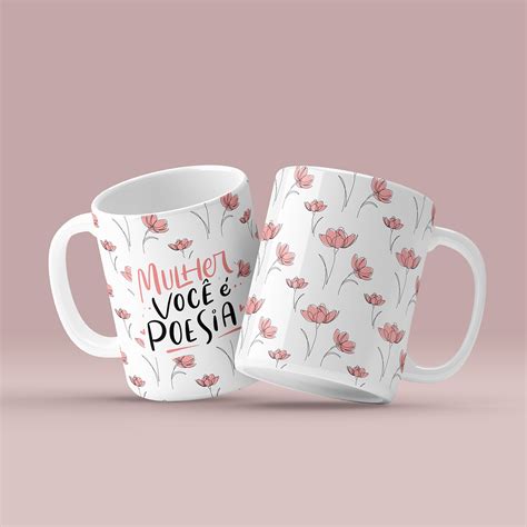 Arte Caneca Dia Da Mulher - 14 Arte para Caneca Dia das Mulheres em Jpg