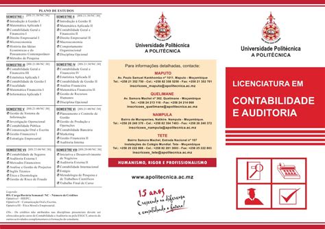 Contabilidade Faculdade Quantos Anos - Licenciatura em Contabilidade e Auditoria | PDF | Contabilidade | Economias
