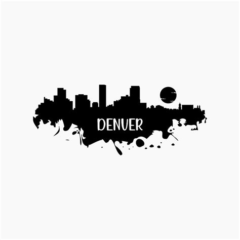 Denver Skyline Silhouette Svg Png Eps Dxf Cut Files Etsy