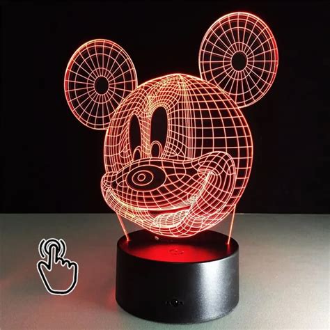 D Led Lumi Re Mickey Bande Dessin E Jouet Table De Nuit De Lampe