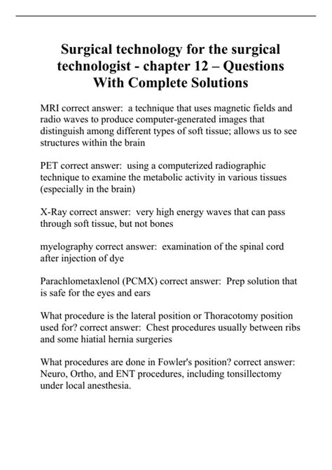 Surgical technology for the surgical technologist - chapter 12