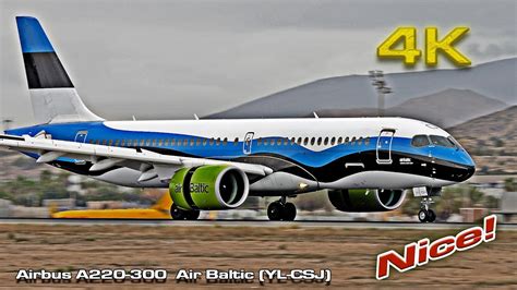 Airbus A220 300 Air Baltic YL CSJ Estonian Flag Livery YouTube