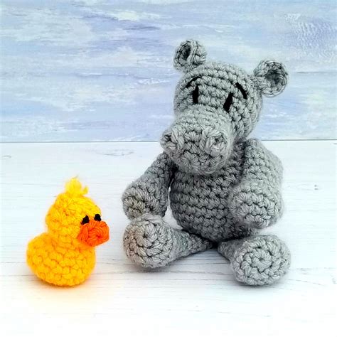 Baby Hippo Crochet Kit Amigurumi Kit Baby Hippo Crochet Etsy