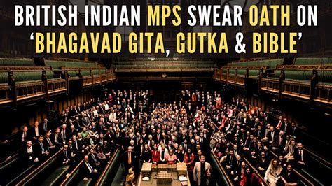 British Indian Mps Swear Oath On Bhagavad Gita Gutka Bible