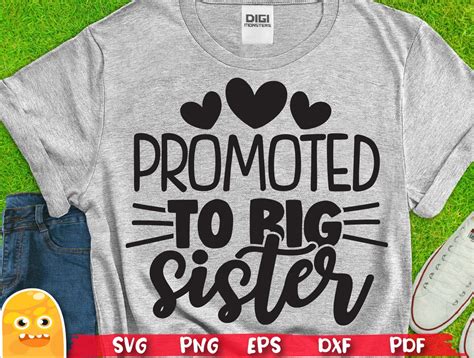 Promoted To Big Sister Svg Big Sister Svg Promoted To Svg Etsy