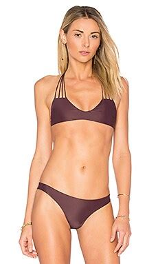 Mikoh Banyans Bikini Top In Wine Revolve