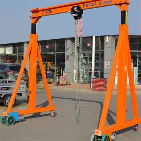 1 Ton Small Portable Gantry Crane Universal Wheels Smooth Starting And