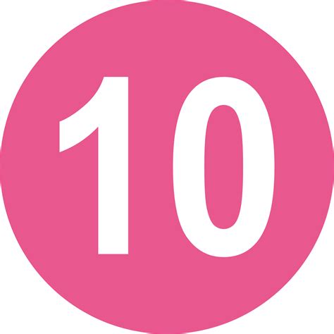 10 Number PNG Transparent Images
