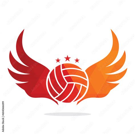 Vetor De Volleyball And Wings Vector Illustration Volleyball With