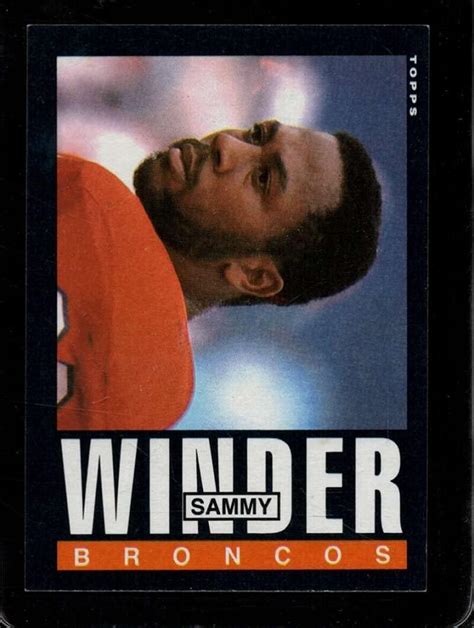 Amazon.com: 1985 TOPPS #247 SAMMY WINDER NM BRONCOS : Collectibles ...