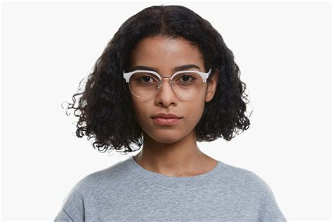 Pittsfield Polygon White Rose Gold Eyeglasses