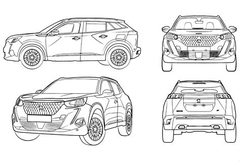 Coloriage Dessin de Peugeot Gratuit télécharger et imprimer gratuit