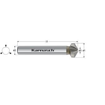 Hss Xe Blue Tec Coated Taper Deburring Countersink Type C Degree