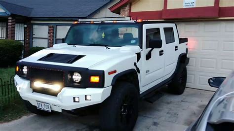 Hummer H Led With Strobing Light Bars Youtube