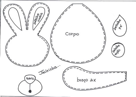 15 moldes de coelhos da Páscoa em EVA Nossa Páscoa