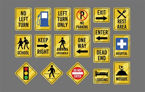 Regulatory Road Signs Template 18753892 Vector Art At Vecteezy