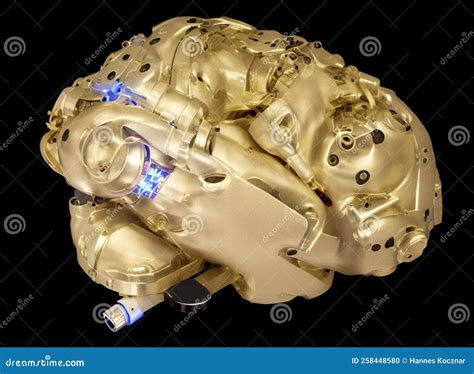 Robotic Brain With Wires Stock Photography 150074882