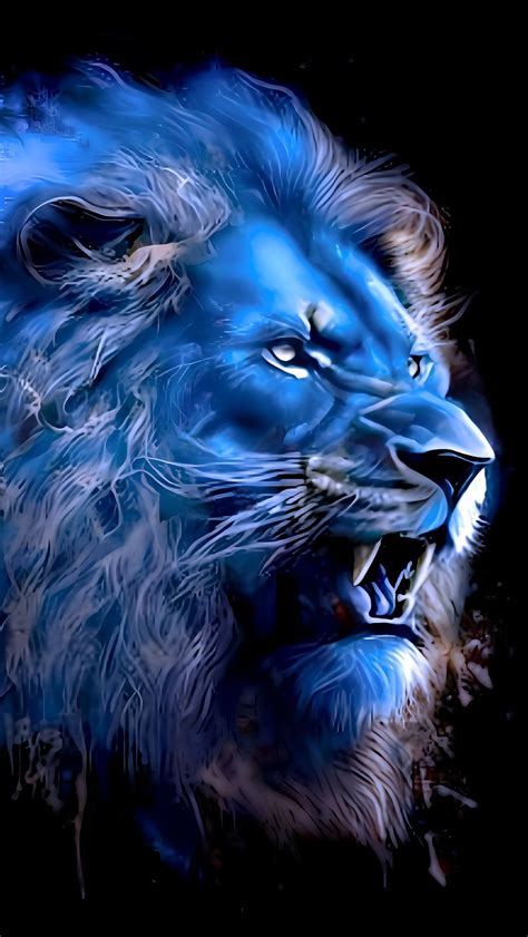 blue lion  wallpaper