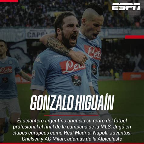 ESPN mx on Twitter SE RETIRA EL PIPA HIGUAÍN El delantero