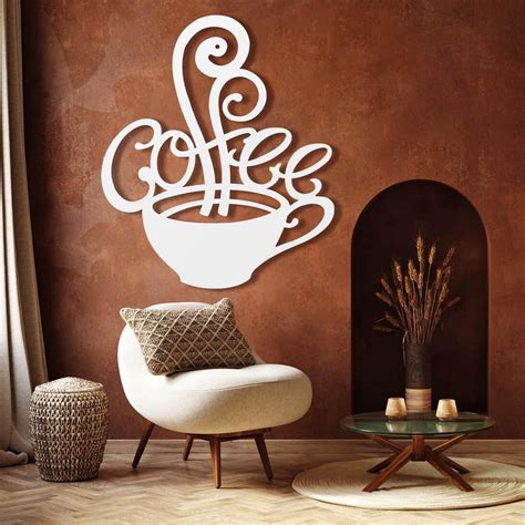 Amazon.com: Flewfar Metal Coffee Wall Decor, Coffee Cup Silhouette
