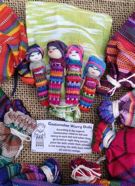 Worry Dolls 4 Dolls 1 Bag Guatemalan Large Doll Trouble Etsy