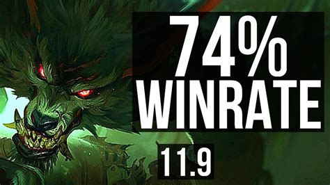 WARWICK Vs NASUS TOP 12 Solo Kills 74 Winrate Dominating TR