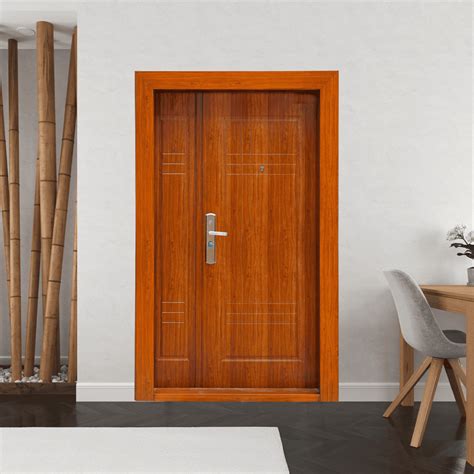 Enhancing Homes With Traditional Teak Wood Finish Steel Doors From