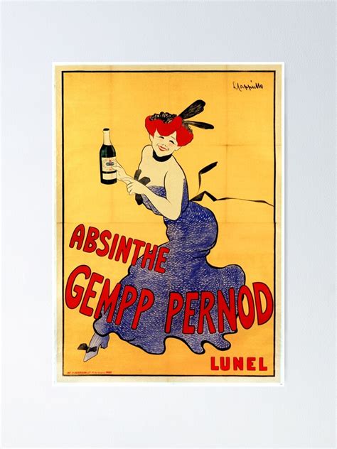 Poster Vintage French Absinthe Gempp Pernod Poster For Sale By