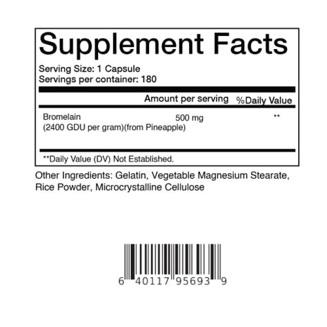 Bromelain Pineapple Extract Supplement Gdu G Mg