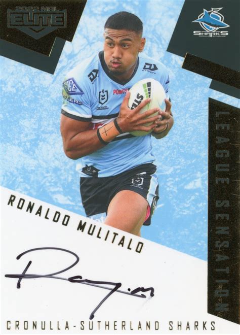 Nrl Elite League Sensations Team Lst Ronaldo Mulitalo Cronulla