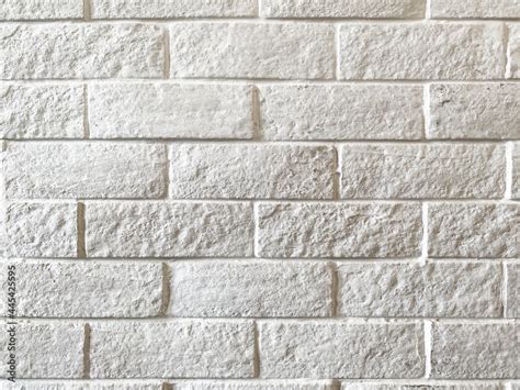 Abstract white brick wall texture for pattern background. Stock Photo ...