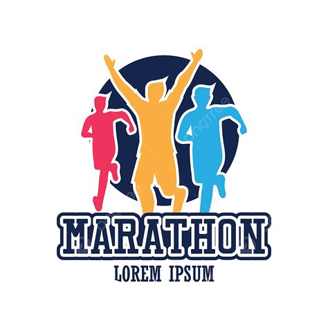 Running Race People Marathon Sport And Activity Logo Vector Marathon