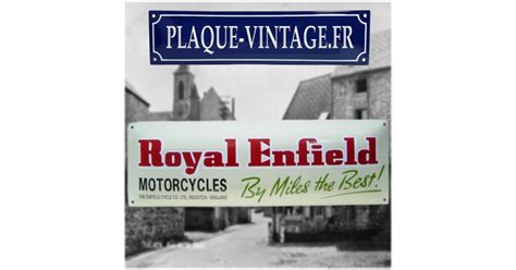 Plaque émaillée Royal Enfield Moto Anglaise Make Like A Gun