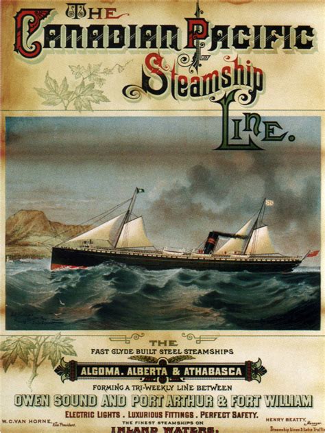 Vintage Shipping Poster Canadian Pacific Steamship Line