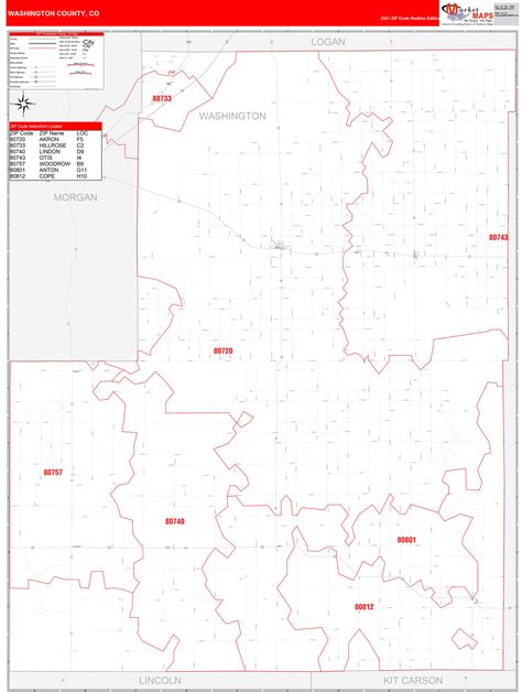 Washington County Zip Code Map - Map