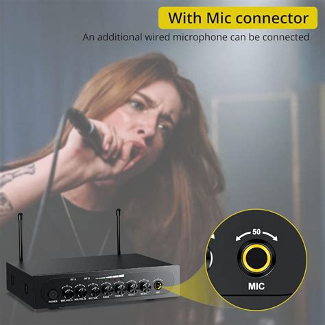 Prozor Uhf Wireless Microphone System Professional Handheld Mic Dual