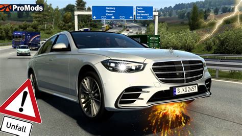 Ets Schwerer Unfall Berschlag Mit Km H I Mercedes S Class