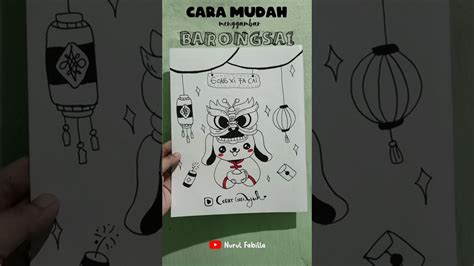 Cara Mudah Menggambar Barongsai Caramenggambardoodle Caramudahmenggambar Gongxifacai Youtube