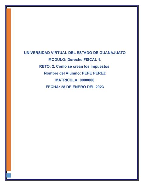 Perez PEPE R2 U2 COMO SE CREAN LOS IMPUESTOS UNIVERSIDAD VIRTUAL