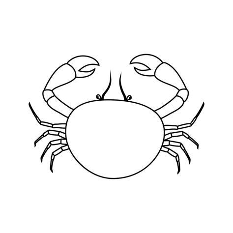 Seafood Icon Vector Sea Creations Illustration Sign Crab Symbol Or