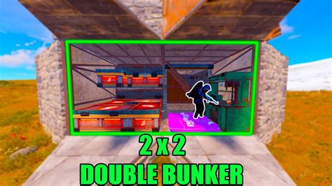 The Best Bunker Base In Rust 2x2 Solo Duo Trio Youtube