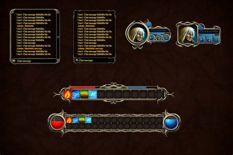 Fantasy Rpg Ui By Free Game Assets Gui Sprite Tilesets